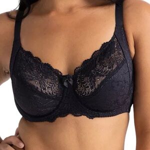 - Dorina 40E Philippa Underwire Black Lace Bra! NEW!